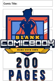 Blank Comicbook | 200 Pages | Build your own comic | Perfect for kids, adults or a theme party