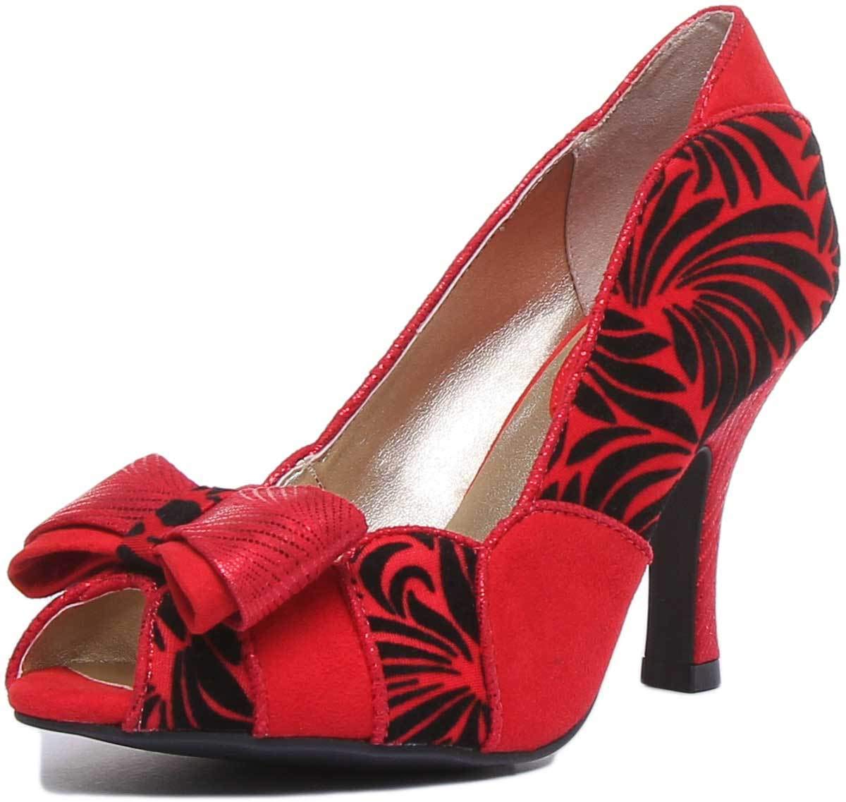 Ruby Shoo Women's Harper Art Deco Peeptoe High Heels