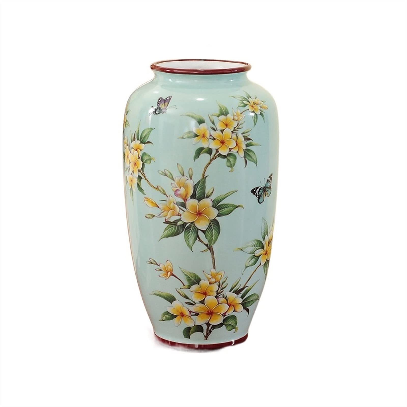 asdchZen Vases Chinese Ceramic Vase, Living Room Porch Flower Arrangement, Retro Vase, Home Table Decoration Flowers Vases,B-35cm