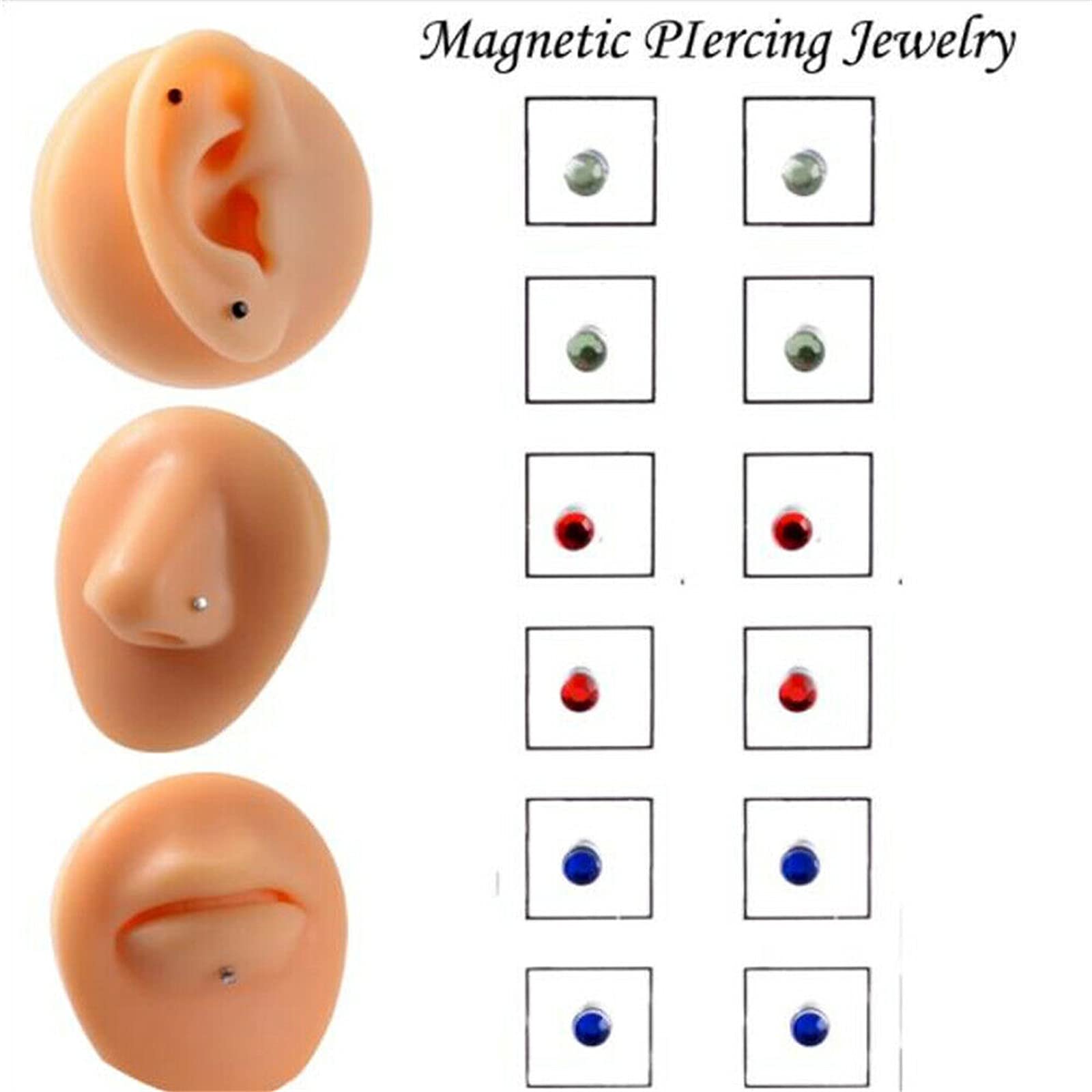AVYRING Faux Anneau De Nez - Piercing De Nez Magnétique - Pour Septum - En Acier Inoxydable - Pour Piercing De Nez - Pour Homme Et Femme, Acier Inoxydable