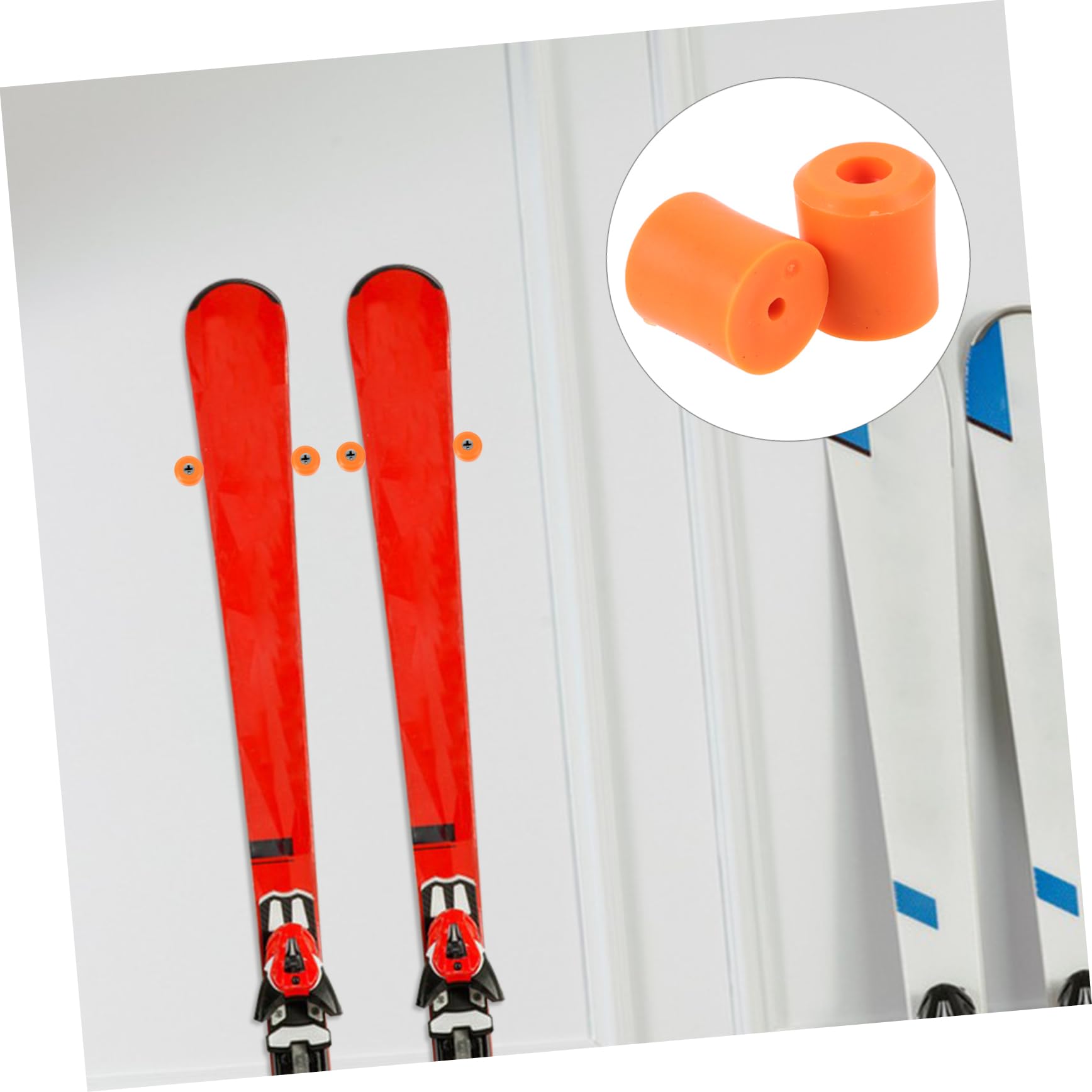 BRIGHTFUFU 2pcs Snowboard Wall Mount Hanger Ski Holder for Vertical Storage Portable Display Rack for Snowboards and Skateboards Easy to Install Stable and Lightweight