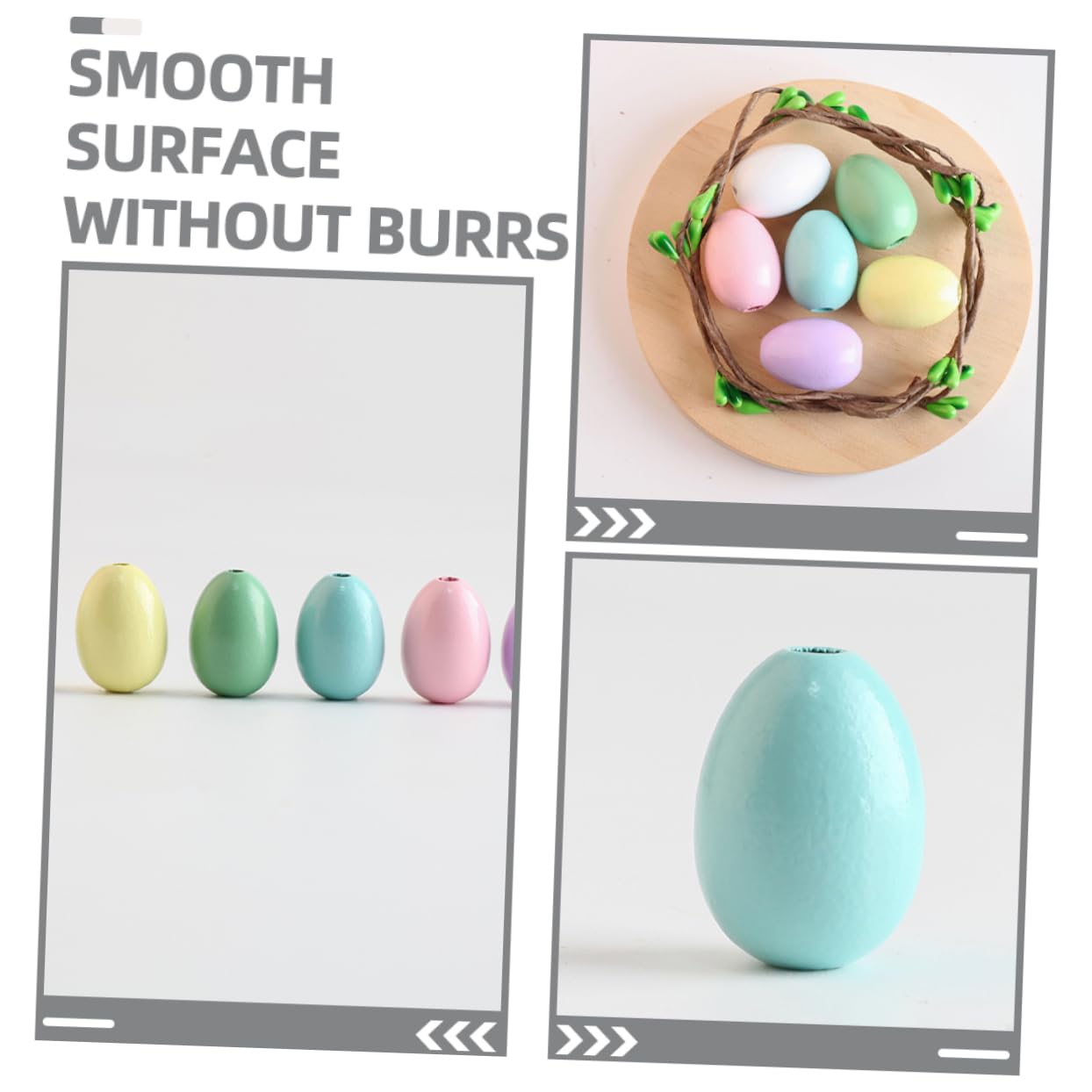 Amazon.co.jp: NOLITOY 60個 卵の木製ビーズ 木製のイースター