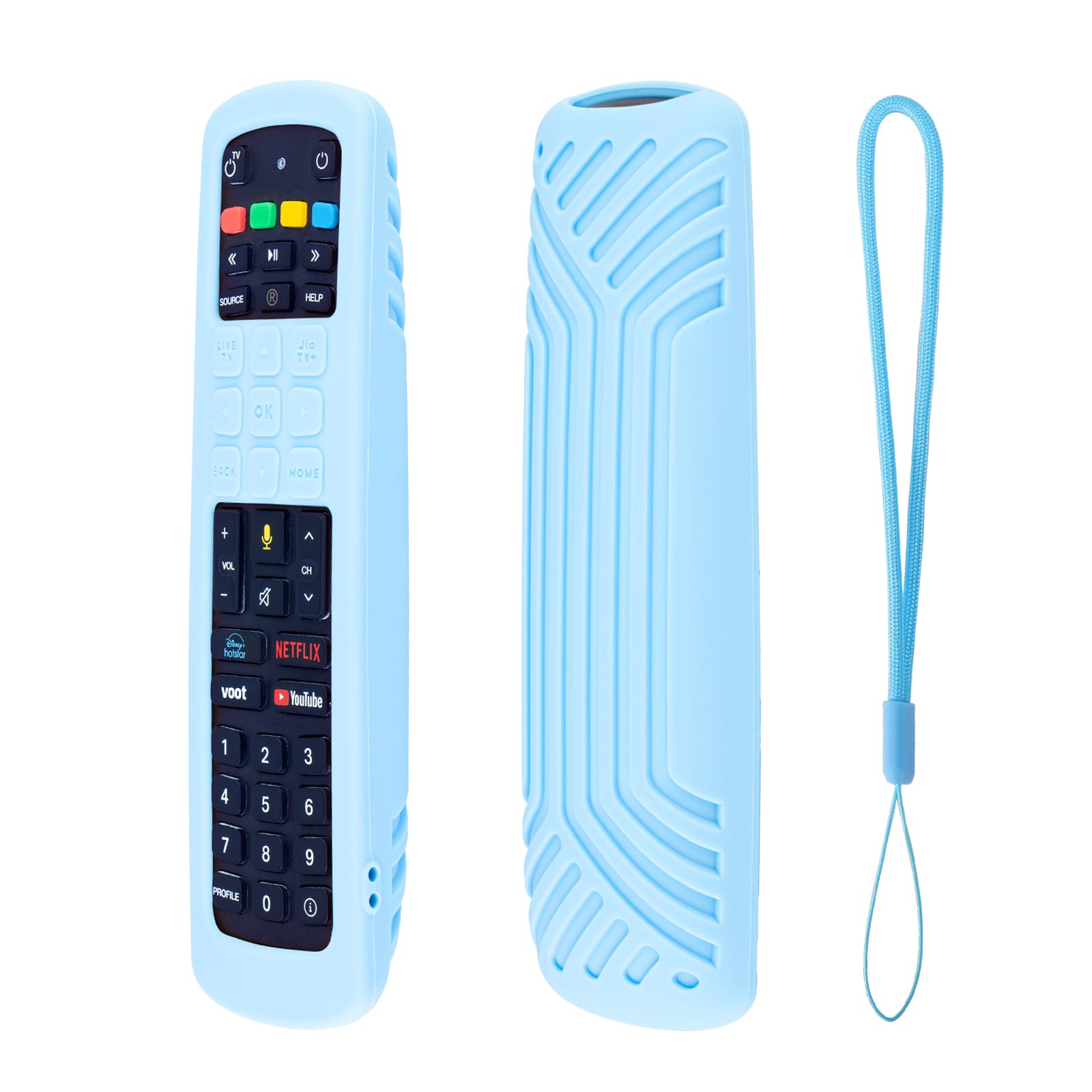 Case Cover Compatible with Jio TV Remote (Blue)