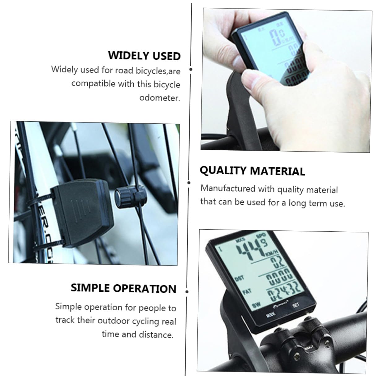 BESPORTBLE Computadora De Ciclismo Resistente Al Agua Odómetro Inalámbrico para Velocímetro para Bicicleta para De Montaña y Entrenamientos Al Aire