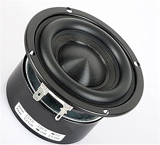 WSF-Speaker 1pc 3 Inch Subwoofer Speaker 4 8 Ohm 25W HiFi Round Bass Speaker Black Alumina Ceramic Cap Bass Big Magnet Steel DIY Loudspeaker (Size : Round 4 ohm Speaker)
