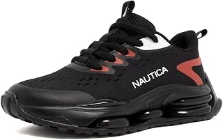 NAUTICA 아동용 청소년 남아 및 여아용 충격 흡수 버블 스니커즈 운동용 러닝화 캐주얼 스포츠 신발 슬립온 레이스업
