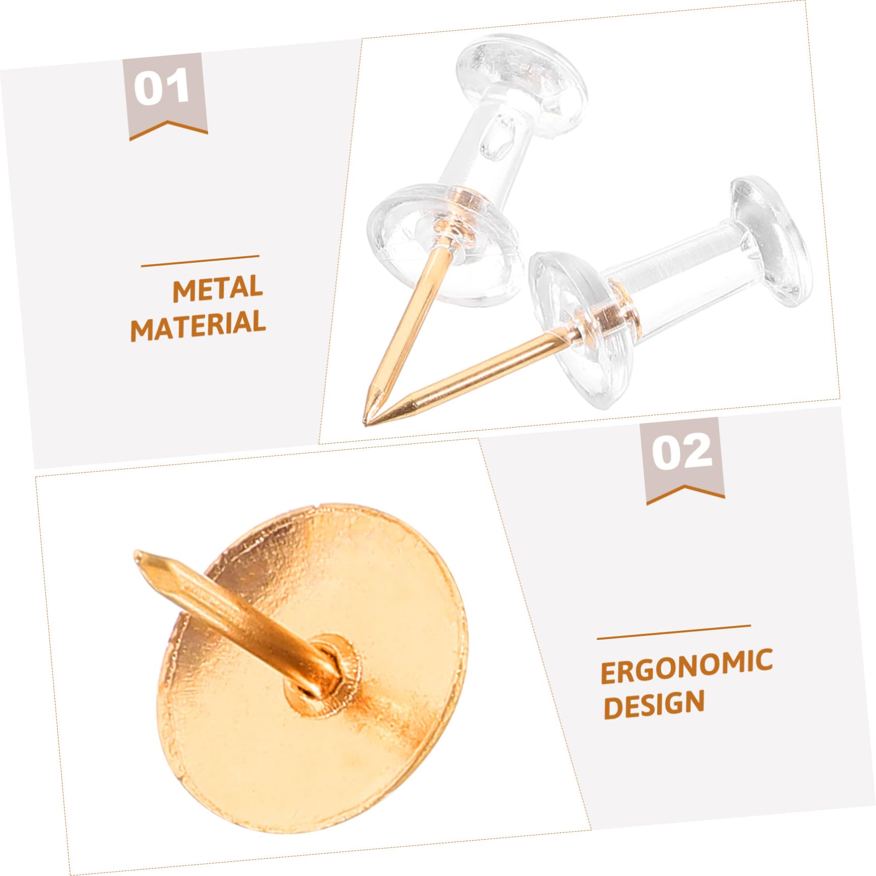 5ensembles Punaise Doré pour Planche De Liège Accessoires Créatifs pour Cartes Et Décorations Polyvalent pour Bureau Et Organisation Personnelle