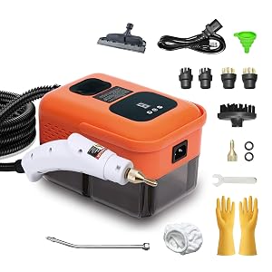Heavy Duty Handheld Steam Cleaner 15s Heat-Up 9-Level Adjustable 2500W Pressurized Steamer for Cleaning with 14 Accessories Multipurpose