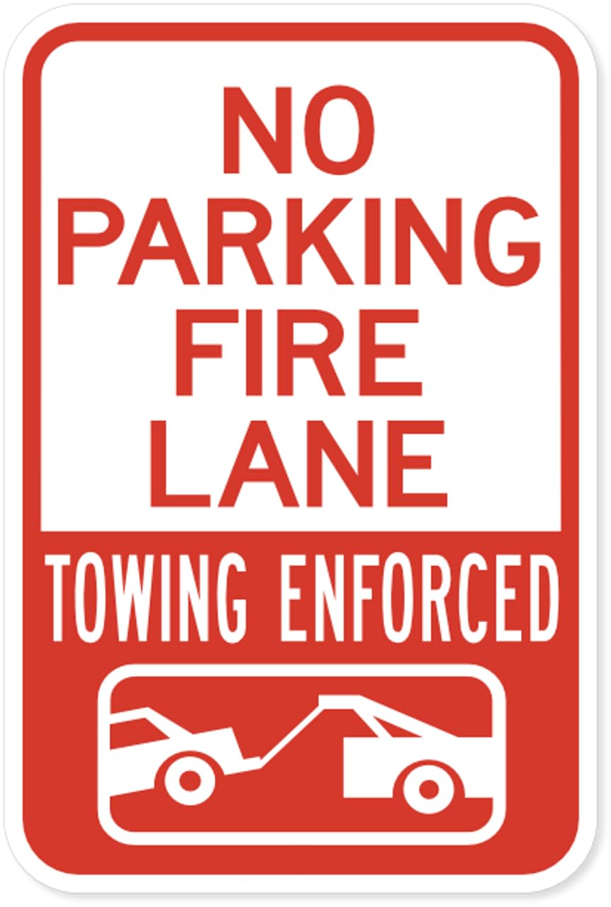 Tin sign vintage No Parking - Fire Lane Plaque Poster for Bar Pub Beer Home Garage Man Cave Wall Decor 12x8 Inch