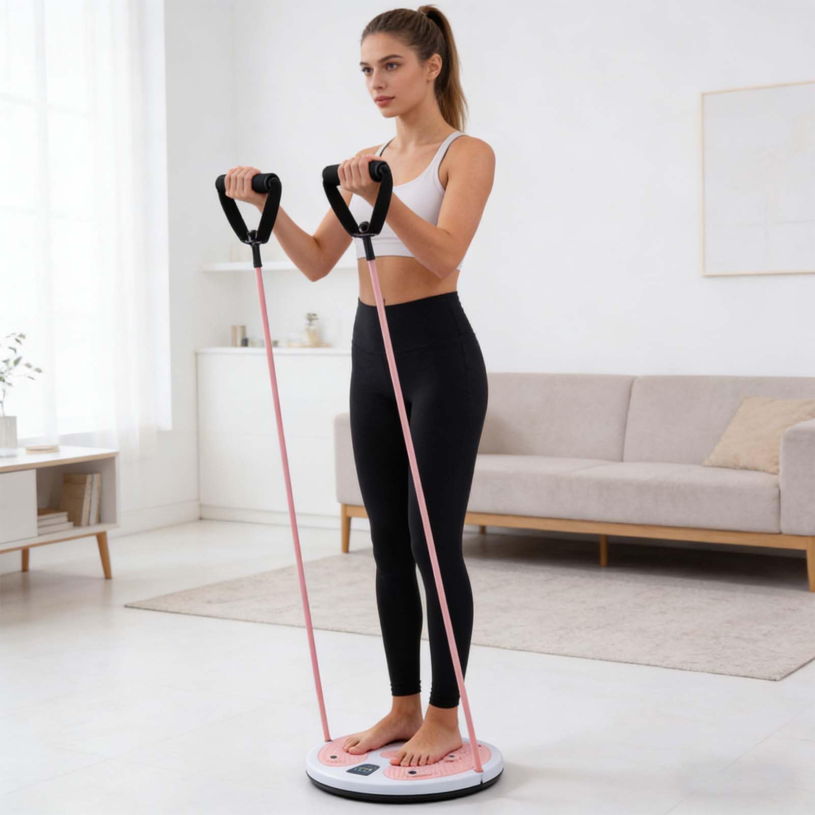 Tabla giratoria para ejercicios – Entrenador de cintura, contador de calorías, tabla giratoria para gimnasio, oficina, entusiastas del fitness, principiantes, mujeres en el puerperio
