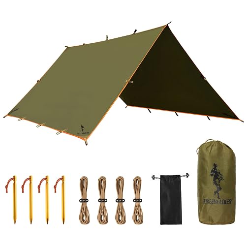 FREE SOLDIER Waterproof Camping Tarp Shelter Awning