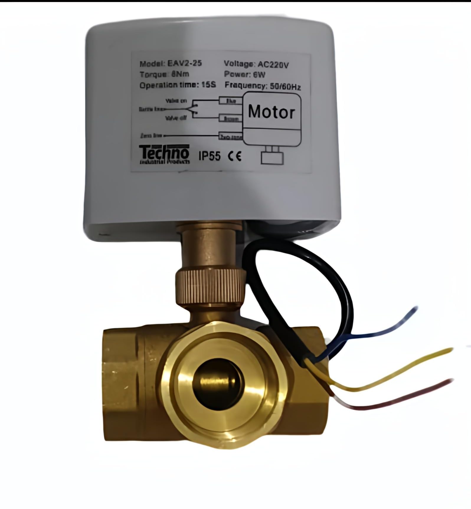 TruGet Techno AC 220V Electric Ball Valve, DN25, 1 Inch 3-Way 3-Wire Brass Motorized Ball Valve/Brass Ball Valve with Actuator, 8Nm Torque, IP55, 6W-image-48