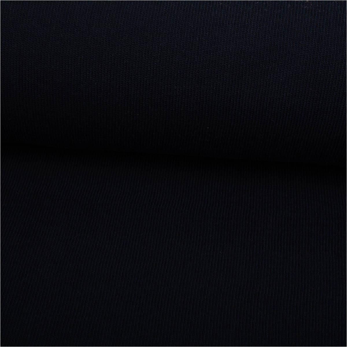 Knitted Fabric Made of 100% Cotton in Dark Blue, 135 cm Width, Sold by the Metre, Ideal for Sewing and DIY (135 cm Width)