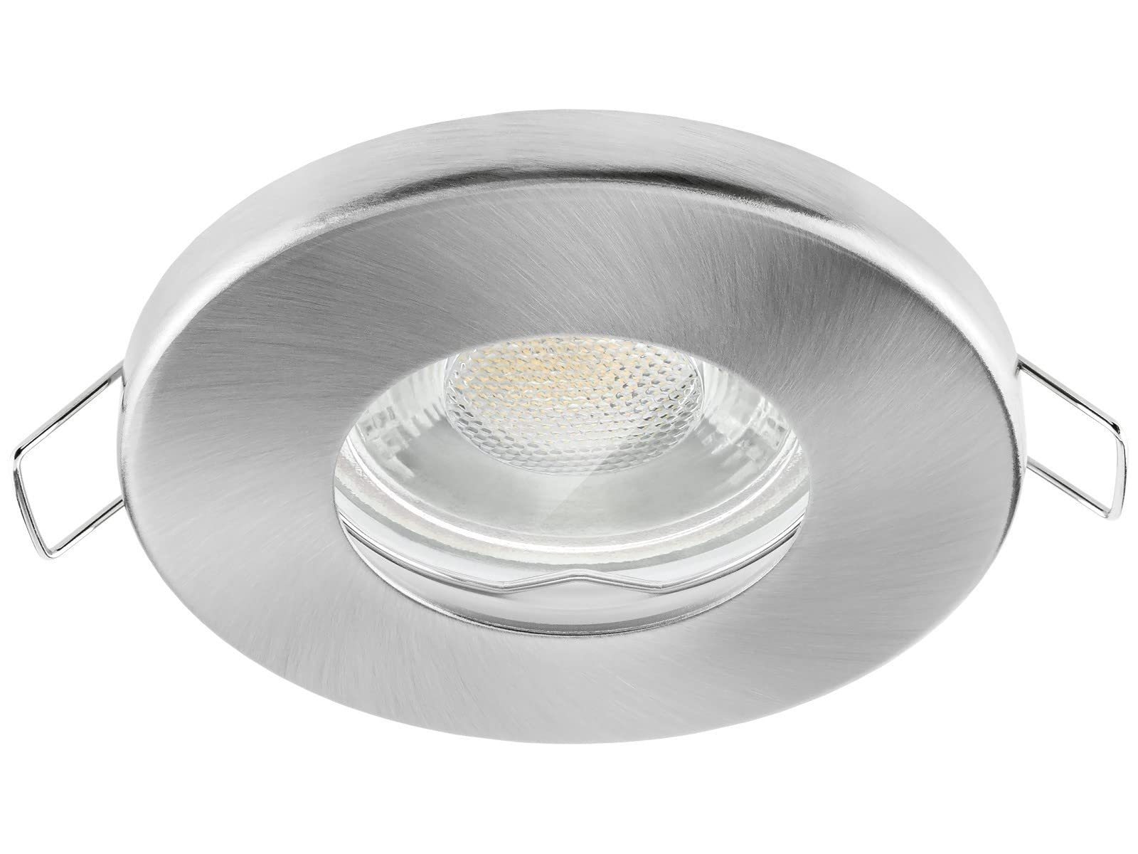 linovum 10x Einbaustrahler Set 6W flach IP65 mit Wasserschutz für Bad, Dusche oder Außen inkl. GU10 LED LumiFLEX Lichtfarbe warm/neutral/kalt