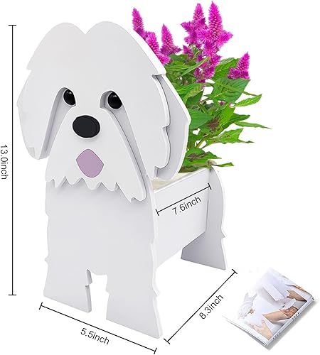 Miniatura 2 de Maceta para perros para plantas al aire libre, maceta con forma de perro de jardín, maceta de almacenamiento de animales, maceta para plantas al