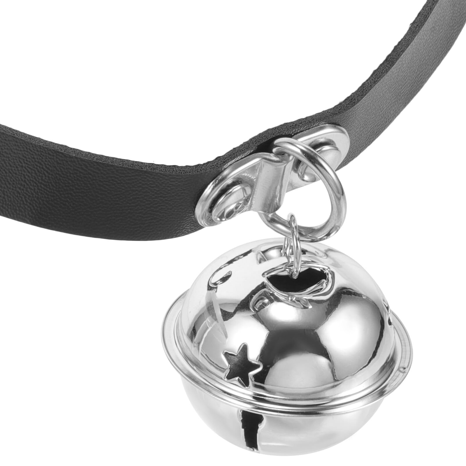 Housoutil Collier Ajustable pour Chien avec Cloche Collier PU Cuir pour Animaux De Compagnie Accessoire Confortable pour Chiens Et Chats