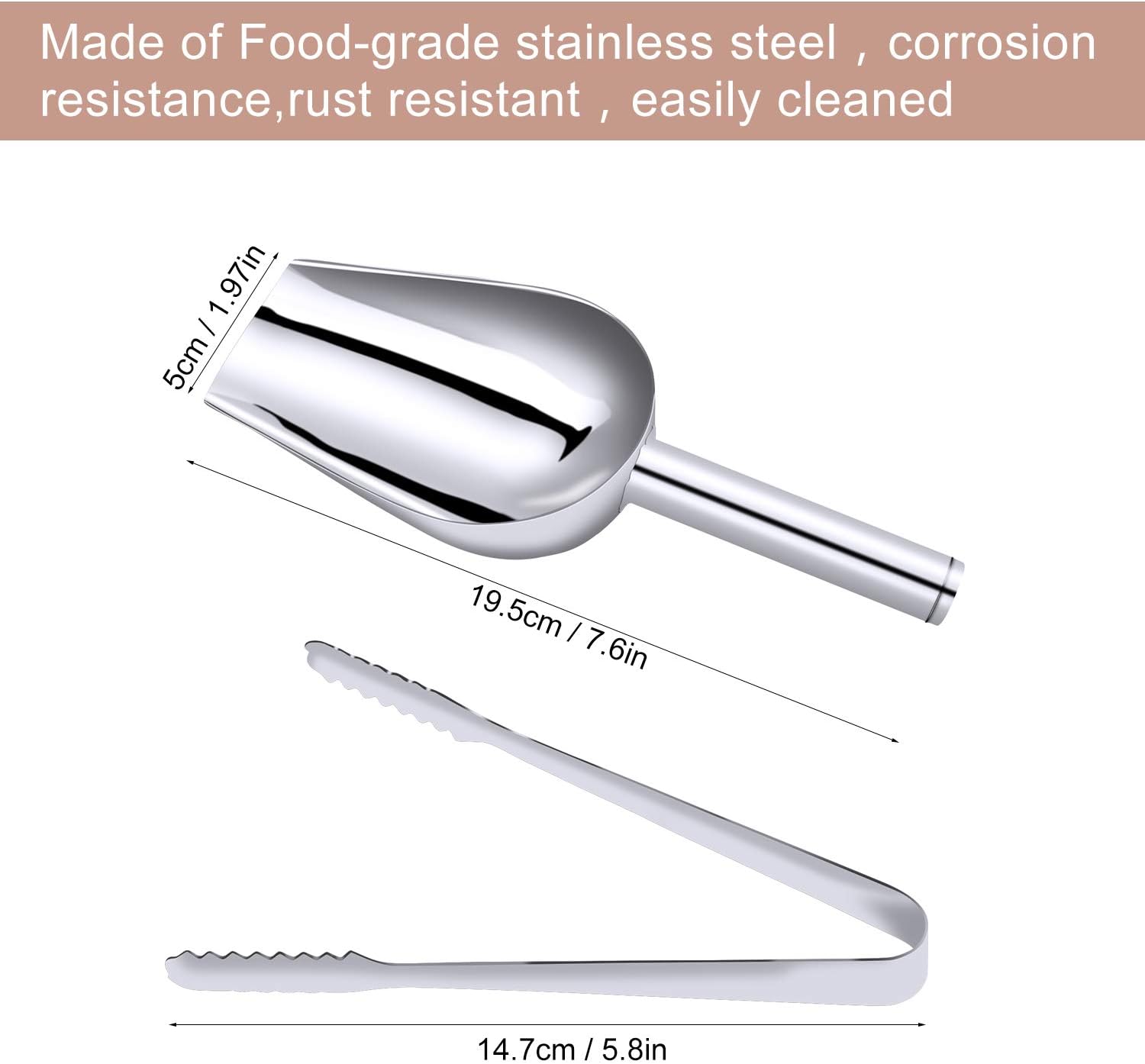 Fеаturеd Prоduсt Homgaty Canvas Ice Bag and Wooden Mallet for Ice Crushing,Stainless Steel Ice Scoop and Ice Tongs for Ice, Kit & Bar Tools Kitchen Accessory Suреr Sаlе 🛒 Homgaty Canvas Ice Bag and Wooden Mallet for Ice Crushing,Stainless Steel Ice Scoop and Ice Tongs for Ice, Kit & Bar Tools Kitchen Accessory