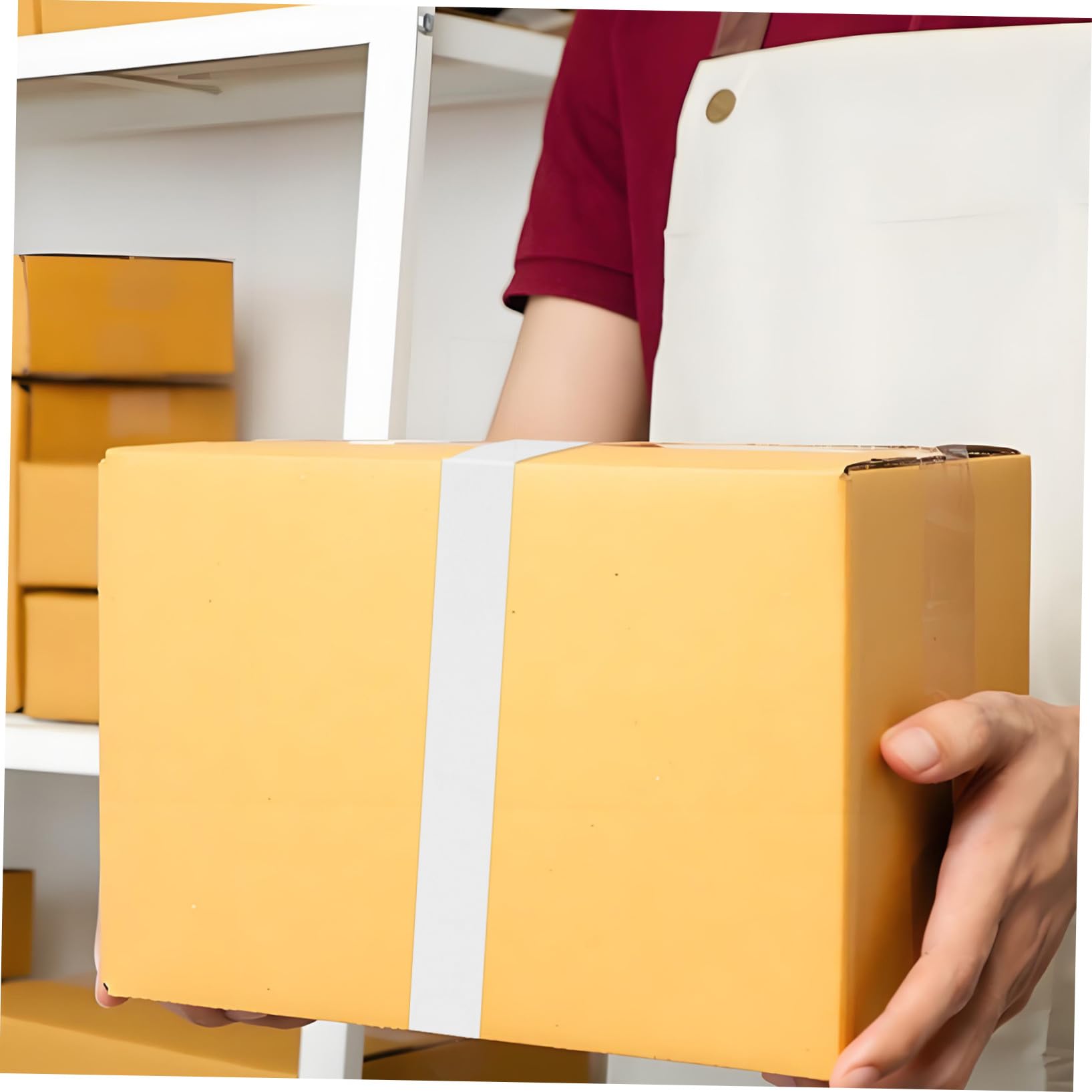 Angoily 2rotoli Nastro Bianco Per Nastro Spedizione Per Carichi Pesanti Carta Per Spedizioni Rinforzato