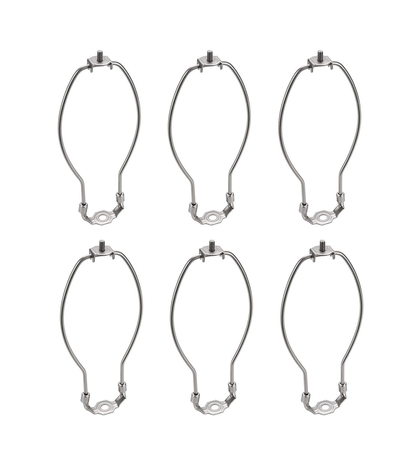 Aspen Creative 20003-26, 9" Lamp Harp with Saddle in Satin Nickel Finish, 6 Pack