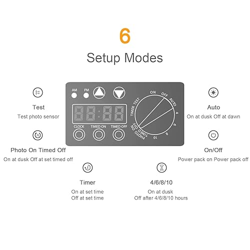 Miniatura 6 de Malibu - Transformador de 600 vatios con temporizador y sensor de luz solar para iluminación de paisaje de bajo voltaje 120 V entrada 12 V exterior