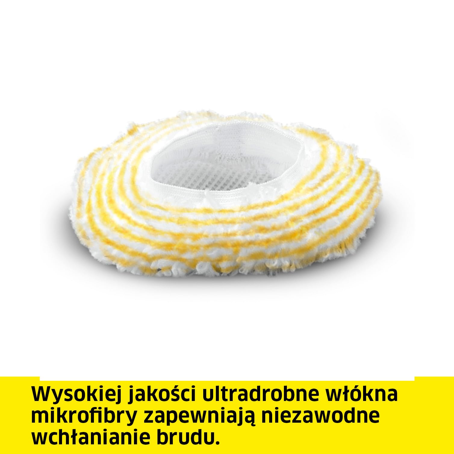Kärcher zestaw okrągłych nakładek na dużą, okrągłą szczotkę z wysokiej jakości mikrofibry zapewniający lepsze rezultaty czyszczenia, oryginalne akcesoria do parownic Kärcher