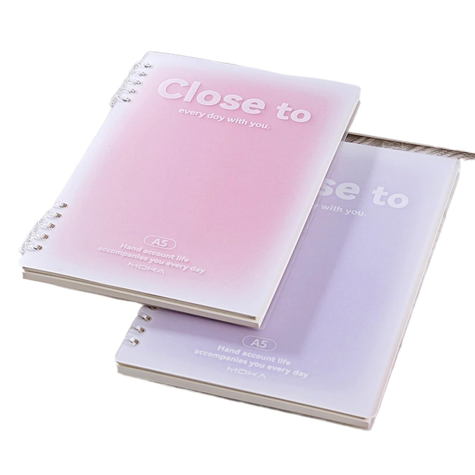 Notizbuch 2Set A5/B5 Binder Notebook Lose Blatt 60 Blätter Linie Mit Geschenke Kawaii Schreibwaren Schule Liefert Notizblöcke studenten Schreiben(Pink with gifts,B5)