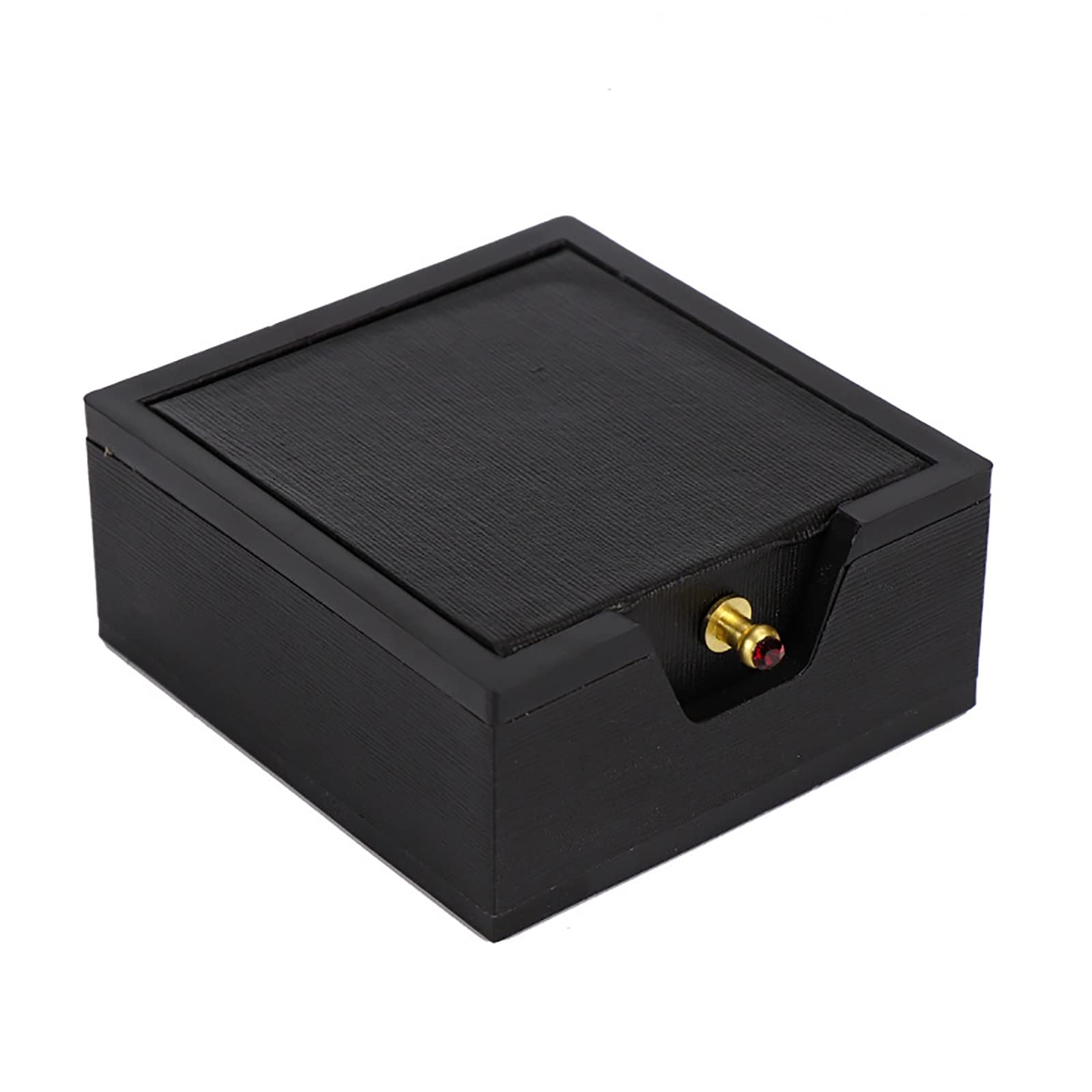 Boîte de Boutons de Manchette de Chemise, boîte de Boutons de Manchette pour Hommes, Boutons de Manchette de Chemise, Boutons pour Affaires de Mariage (Noir 9x8.5x4cm) (Noir 9x8.5x4cm)