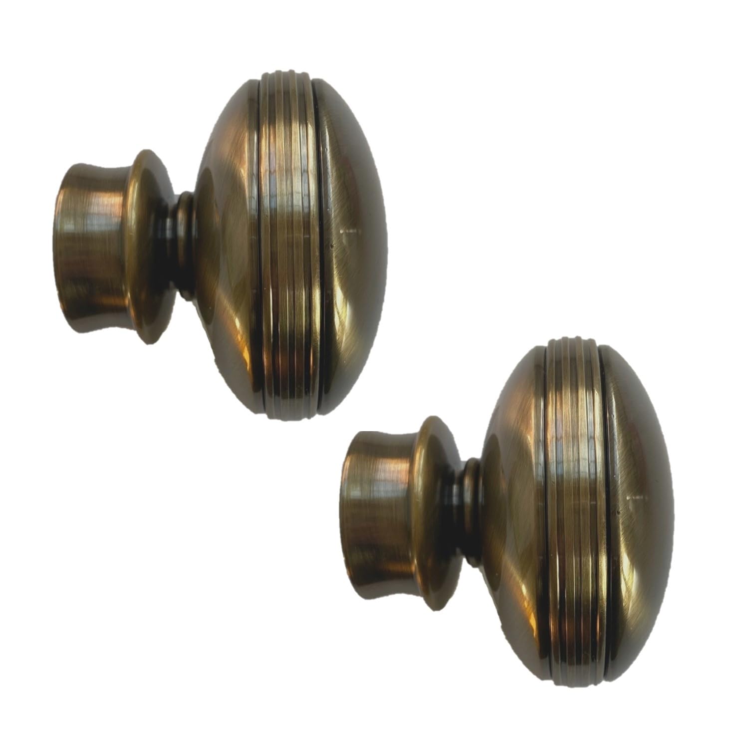 Abc Decor Antique Brass Trade Pole 28Mm Curtain Pole Finials, Pole Ends, Pack Of 2, (Dome)
