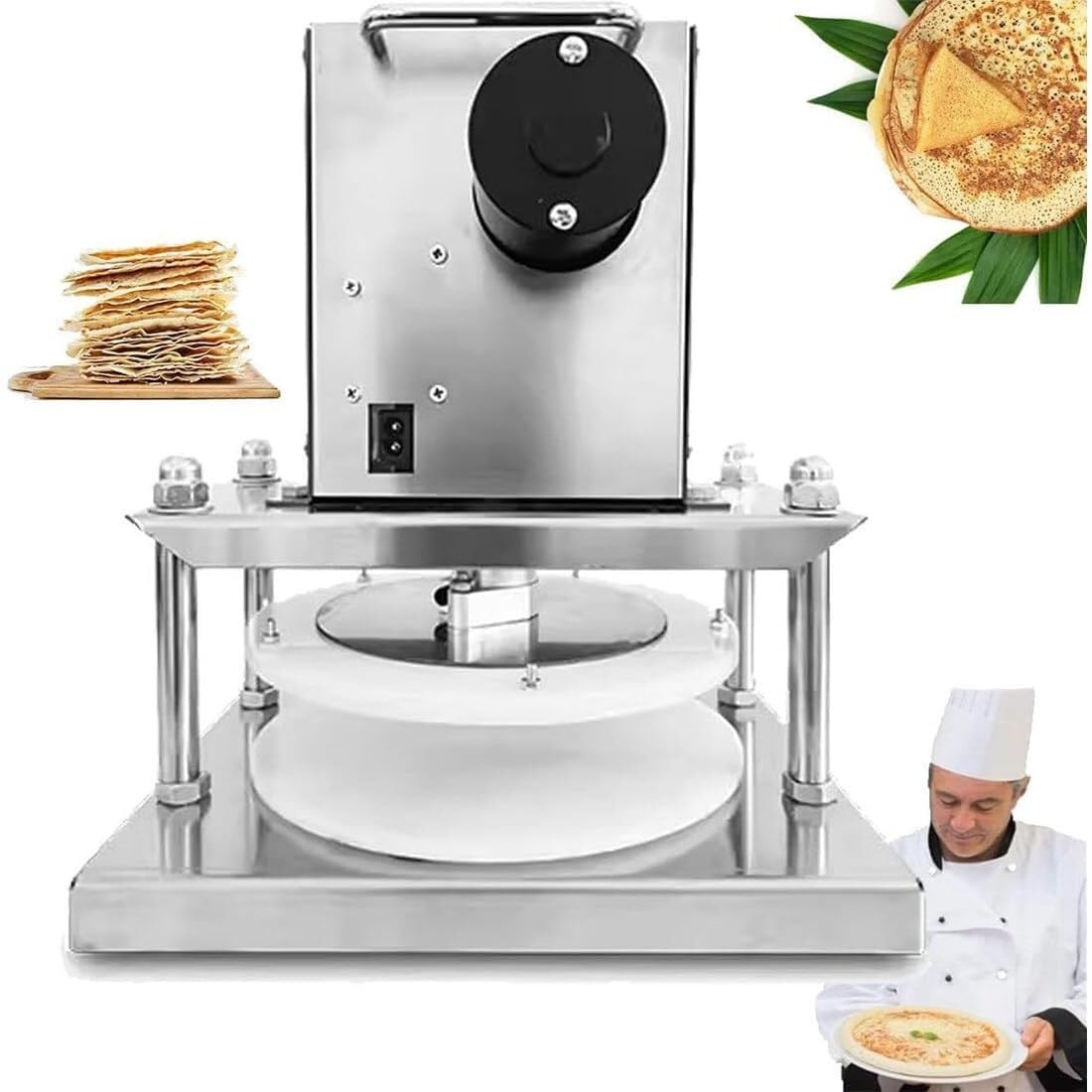 LYDZUSDP Electric Pizza Dough Press Machine,Commercial Electric Dough Roller Sheeter Pastry Pizza Dough Pastry Press Making Machine for Pressing Pizza Hand-held Cakes