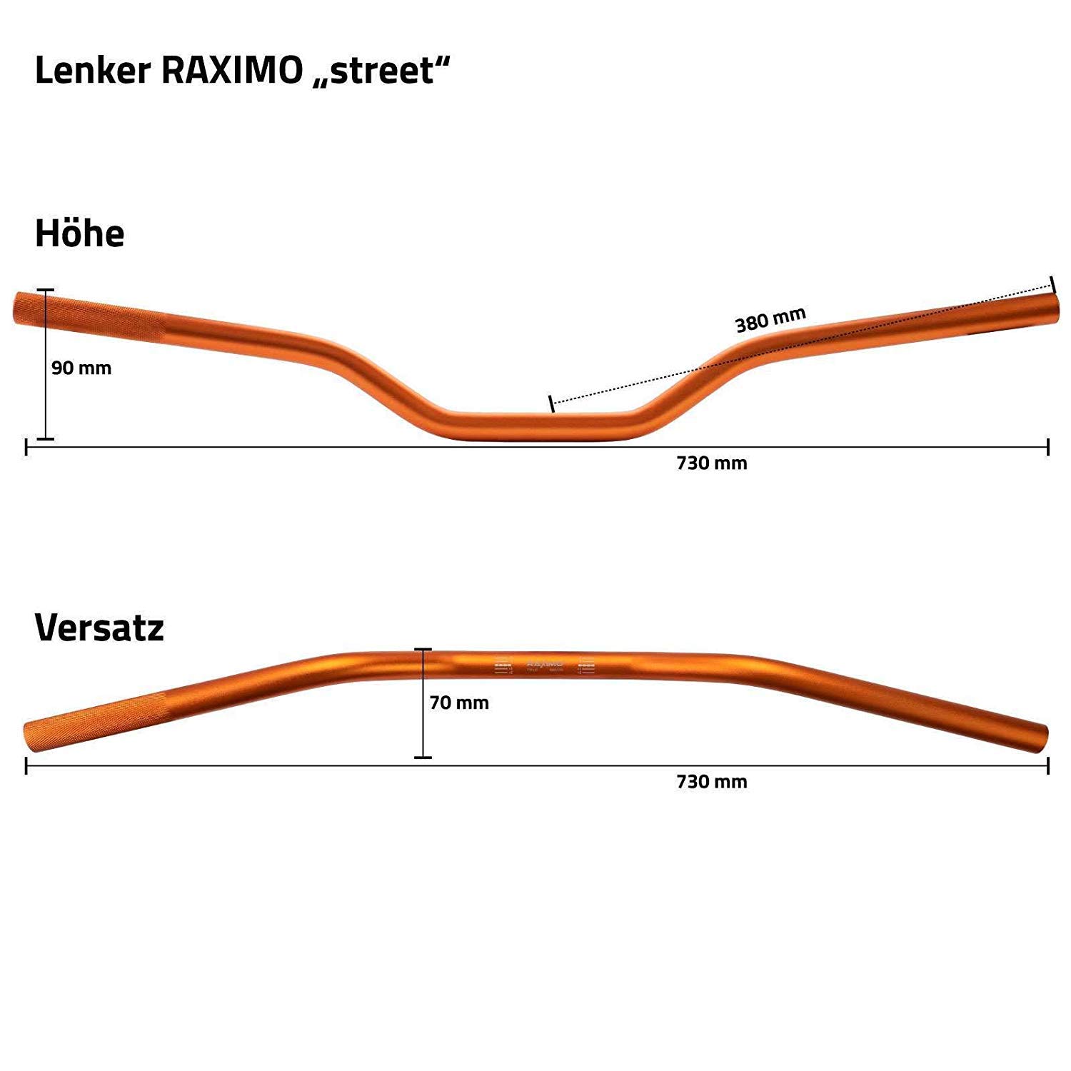 Alu Lenker Street 22mm Raximo mit ABE grün