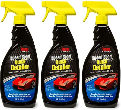 Stoner Car Care 92354-3PK - Spray de cera para limpieza rápida de automóviles Speed Bead de 22 onzas para retoques rápidos y para proporcionar