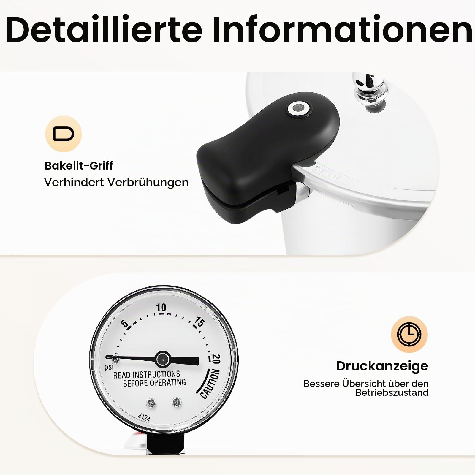 22L Schnellkochtopf 23Qt Aluminiumlegierung pressure cooker