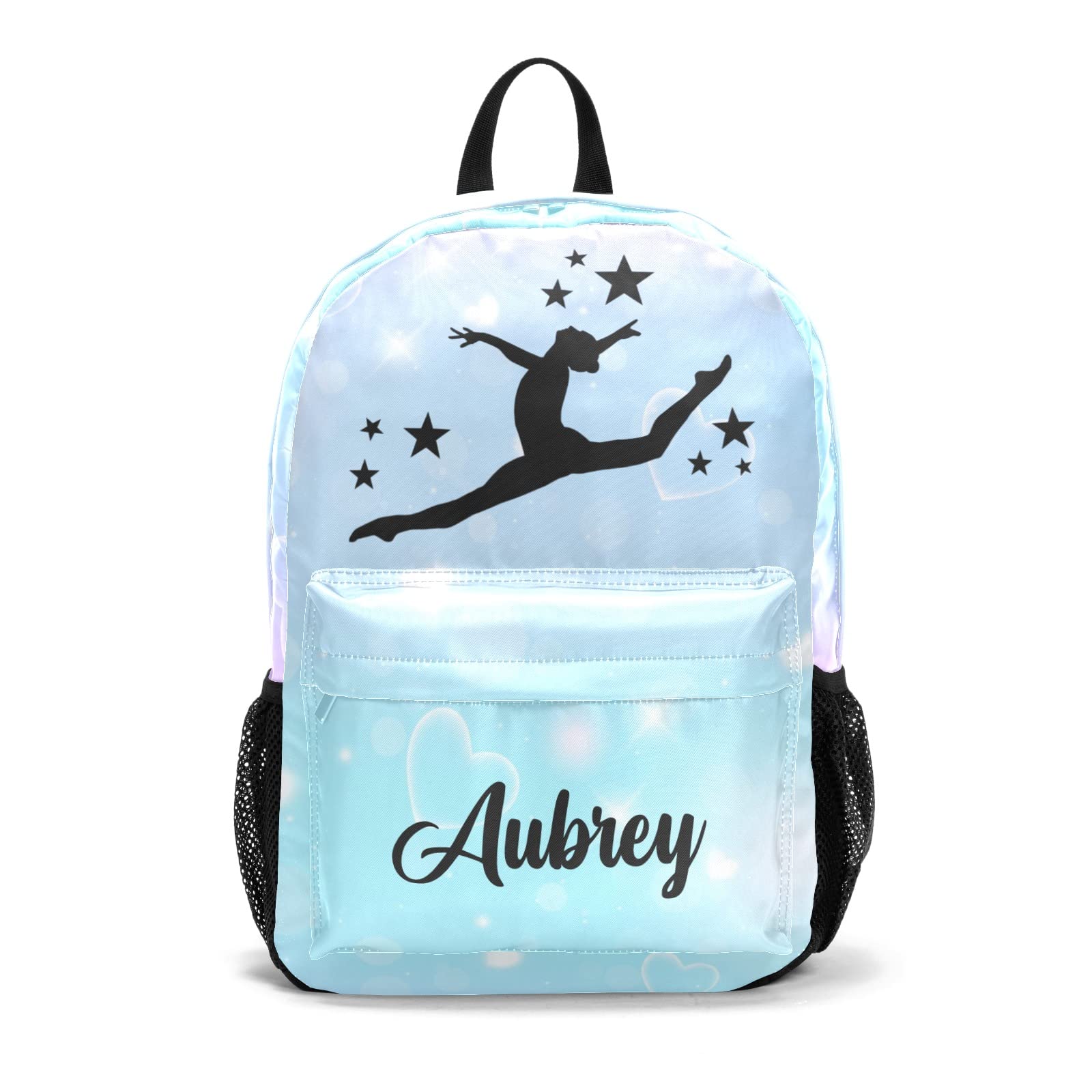 Yeshop Gymnastic Unicorn Fantasy Personalized Backpack for Teen Boys Girls,Custom Travel Backpack Bookbag Casual Bag with Name Gift 11.81"(L) x 5.51"(
