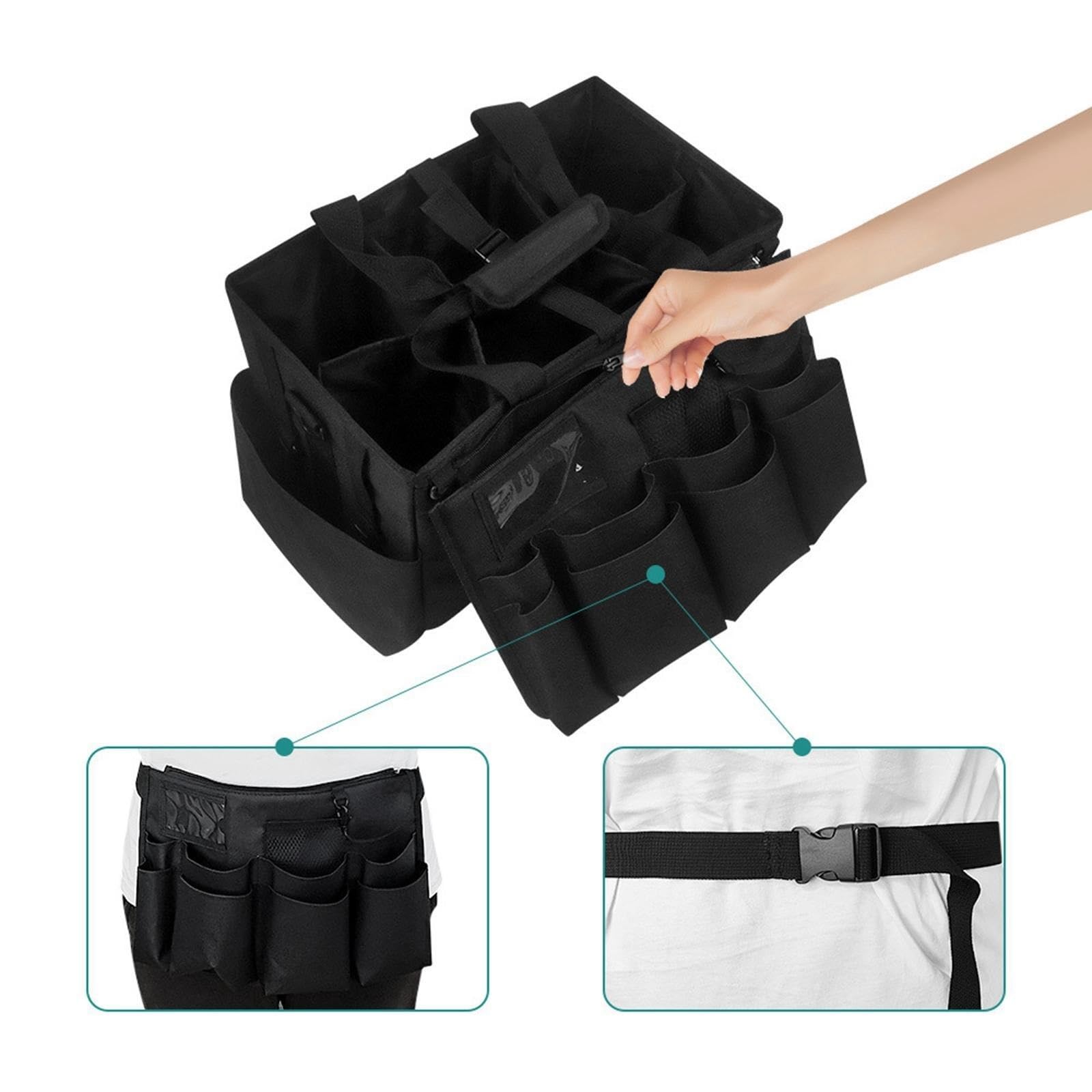 Bolsa de limpieza multiusos, organizador de suministros de limpieza, bolsa de herramientas for limpieza de tuberías de alcantarillado, jardinería, pintura for lavado de coches