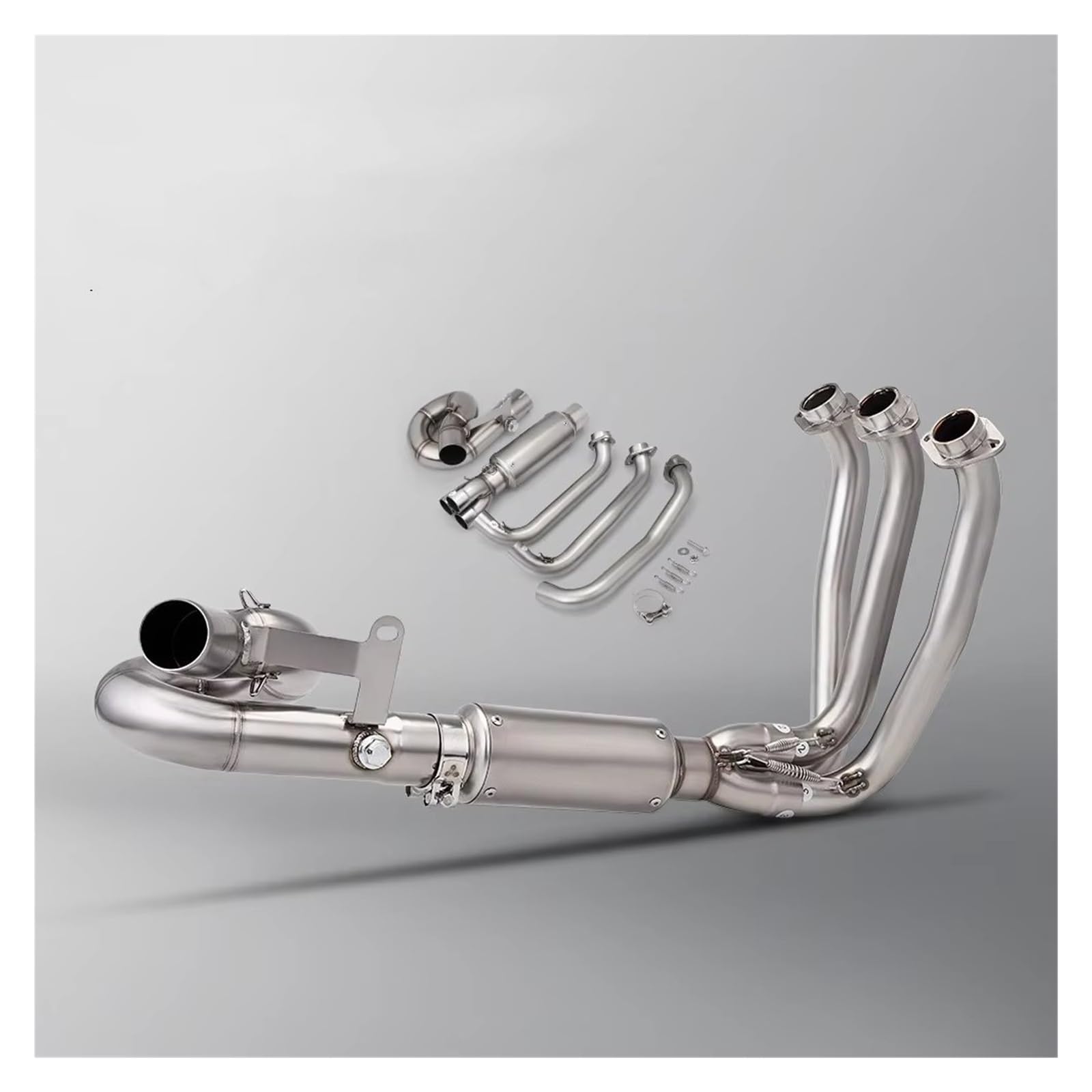 Motorradauspuffschalldämpfer aus Edelstahl Für 675SR NK675 675 SR CF675SR Für CFMOTO Motorrad Auspuff Escape DUAL SENSOREN Vorne Link Rohr Verbindung 51mm