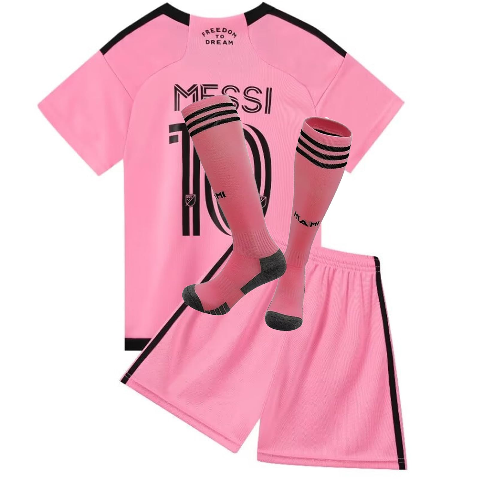 YEESON Soccer Jersey Boys, Soccer Jersey for Kids Football Youth Jerseys (US, Age, 7 Years, 8 Years, Big & Tall, Pink)