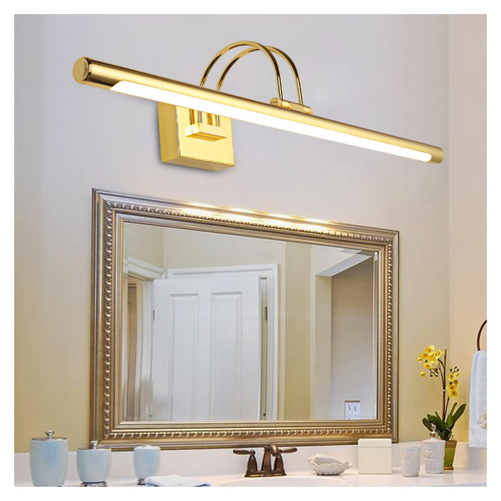 Lampy lustrzane do kąpieli Nowoczesna lampa LED Vanity Łazienka Wodoodporne lustro dekoracyjne Lampa przednia Sypialnia Lampa do makijażu Kinkiet wewnętrzny Vanity Lighting (41 cm, neutralne