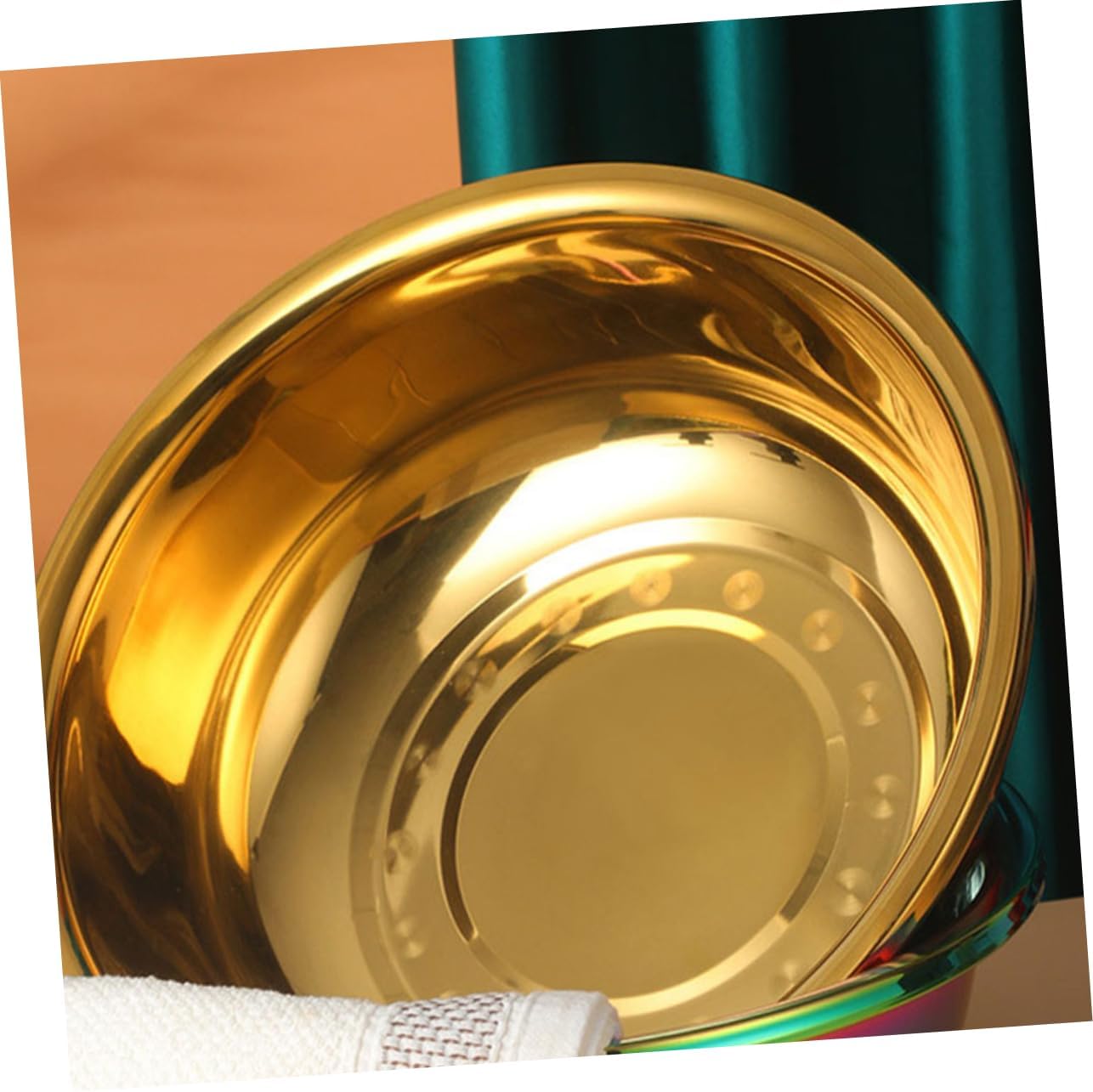 Stainless Steel Salad Bowl Large Kitchen Basin for Vegetable Cleaner Fruit Mixing Bowl