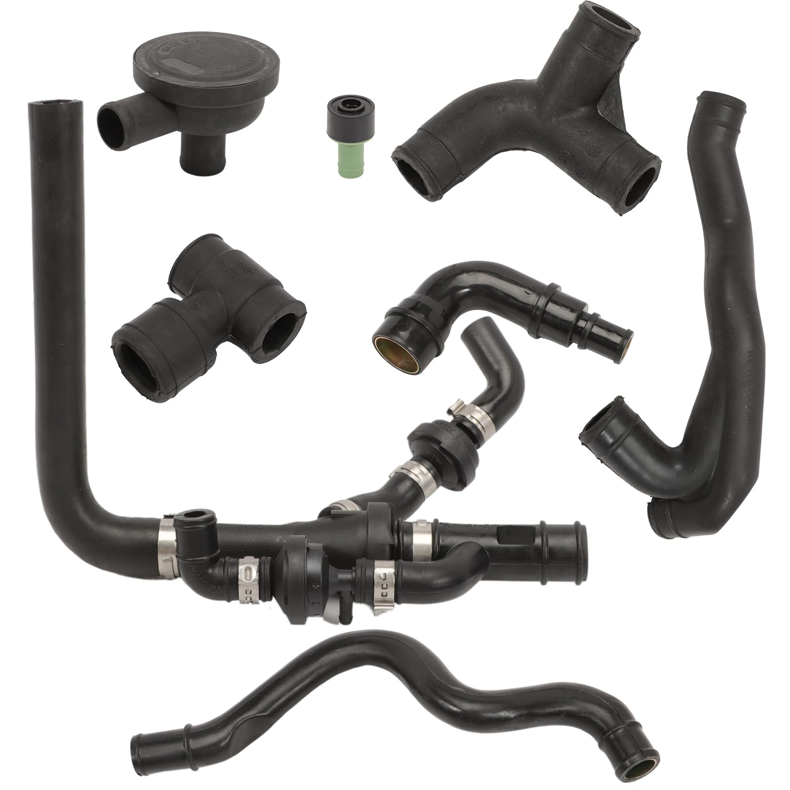 Anlseiod Engine Crankcase Hose Pipe Vent Valve Set Fit for Jetta
