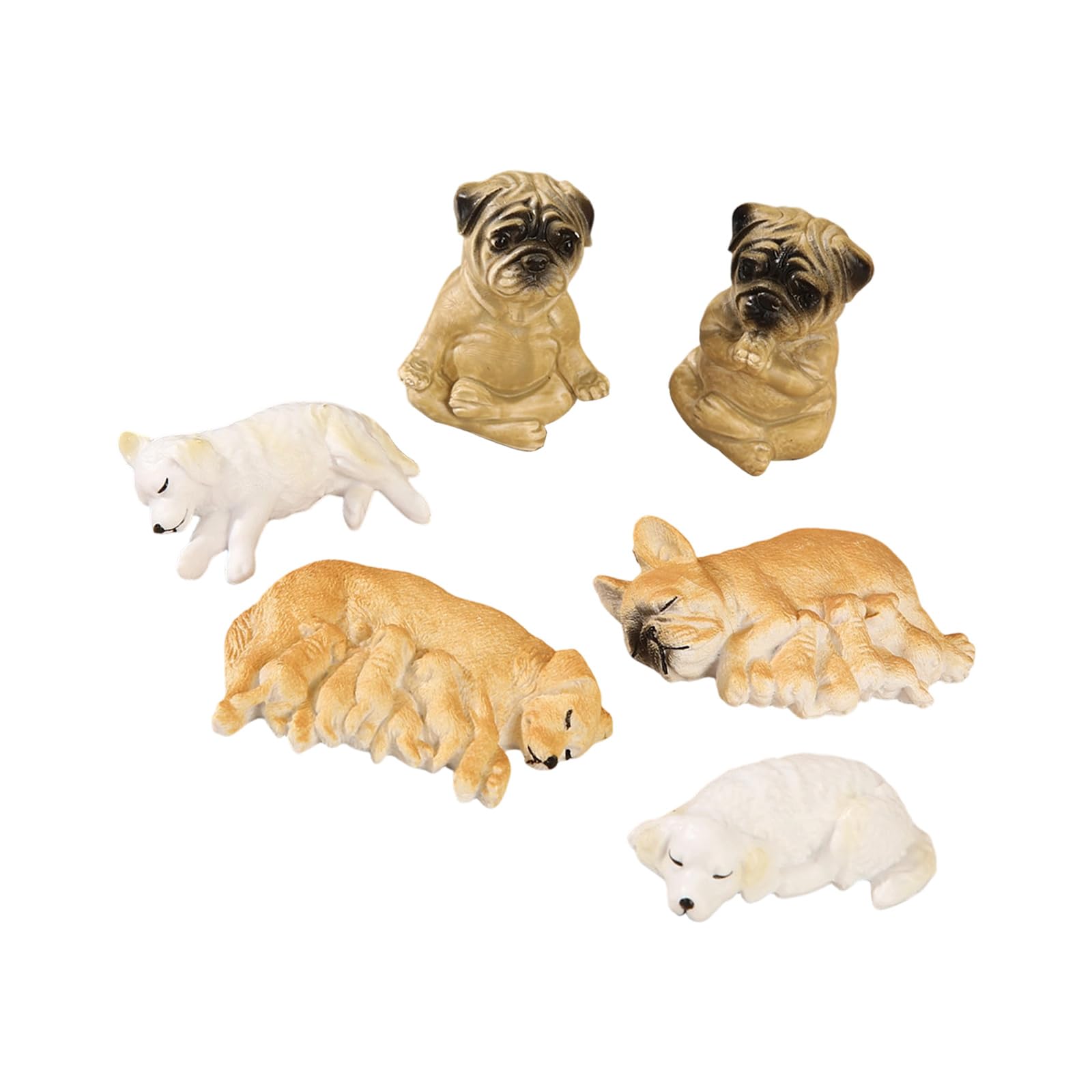 Mllepjdh Minis Car Ornament Dogs Rear View Mirrour & Dashboard Decorations Puppy Ornament Funny Automotive Mirrour Accessories Rearview for Car
