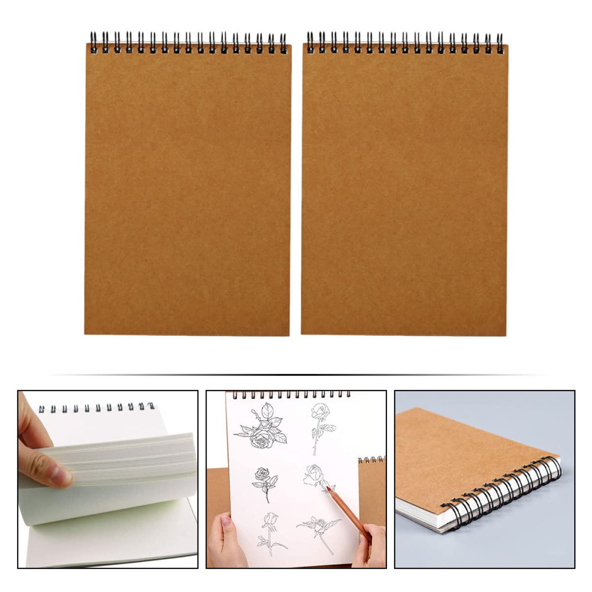Eleganti Blocchi Note A Spirale A4 2 Pezzi Album Da Disegno Taccuini Per Diario E Illustrazione