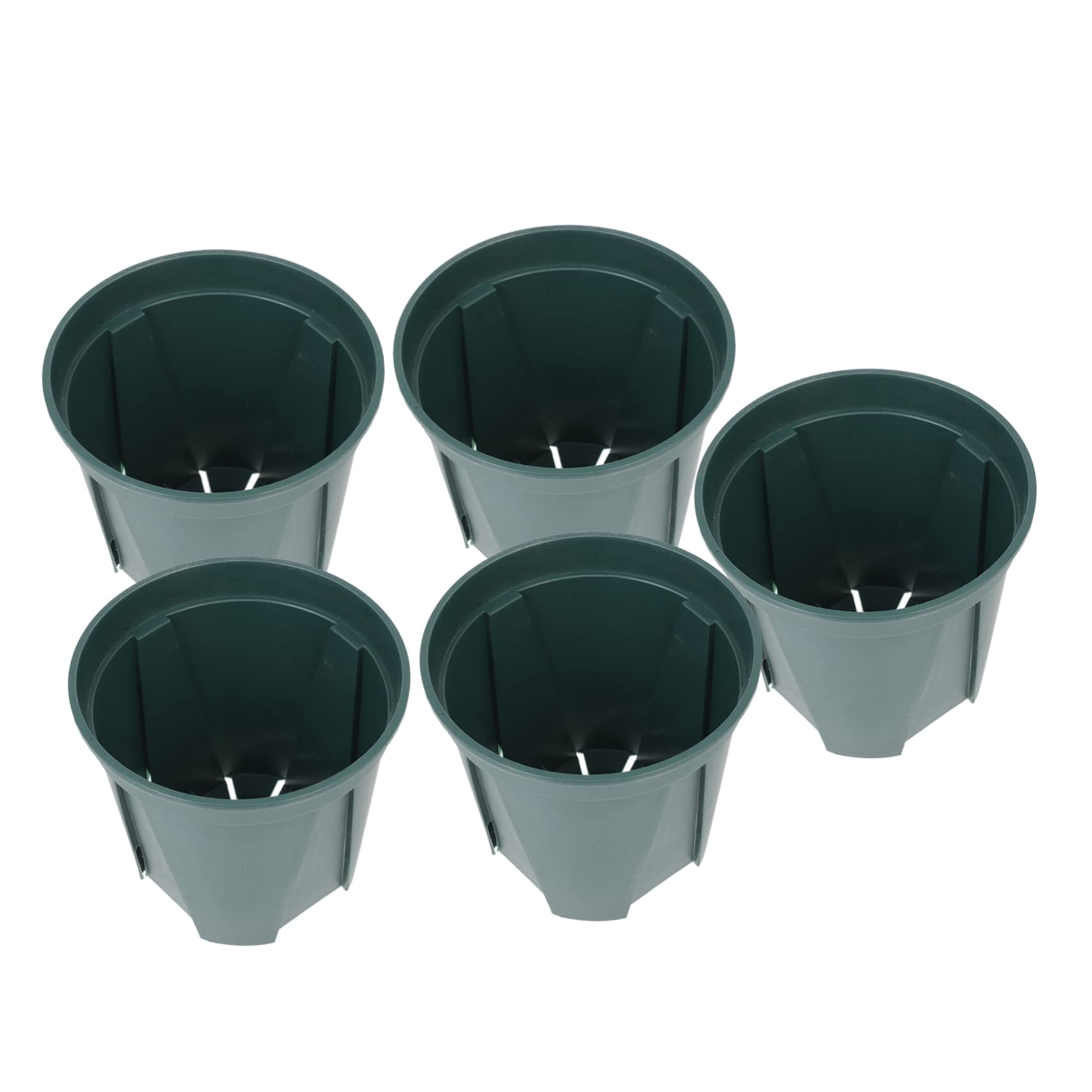 5pièces Pots De Plastique avec Et Aérations Idéaux pour Jardinage Intérieur Et Extérieur Conception Et Respirante Couleur Verte