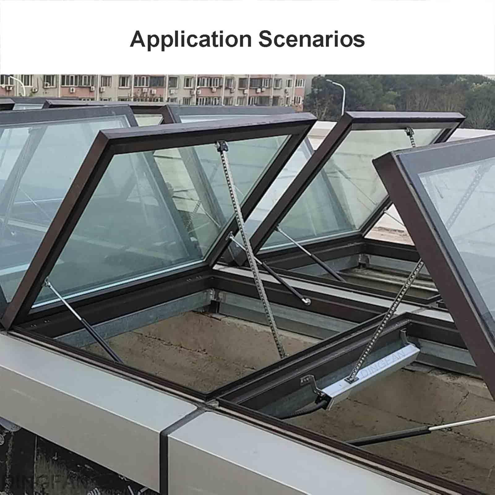 Elektronischer Fensteröffner mit Kettenantrieb, drahtlosem Regensensor, 600mm