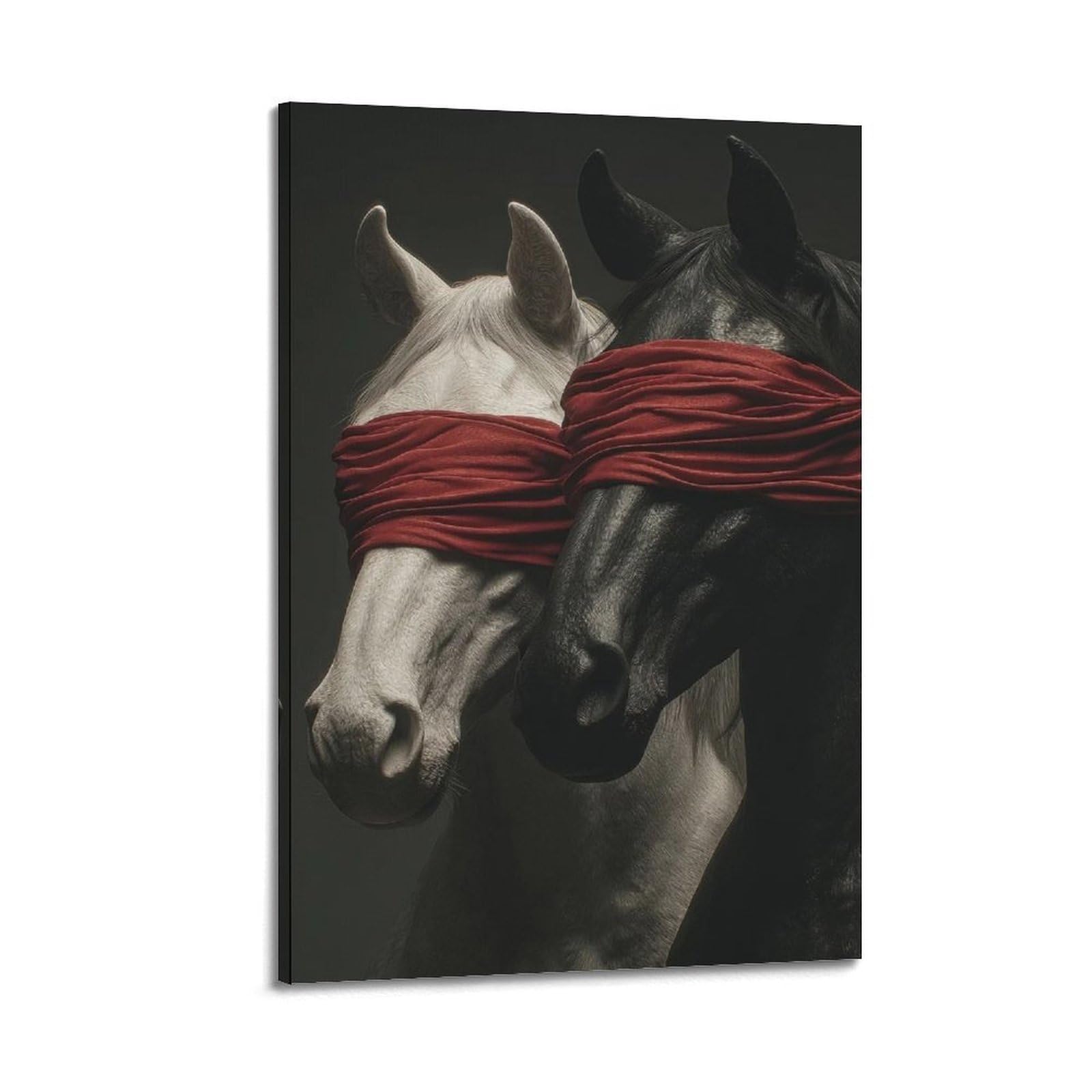 Xkuga Boys Frame-Style Surealist Horse Poster Zen-Inspired Symbols Primal Power Modern Decorative Canvas Prints - Ideal Wall Art For Family, Man Cave, Game Room, & Girls Bedroom 20X30inch(50X75cm)