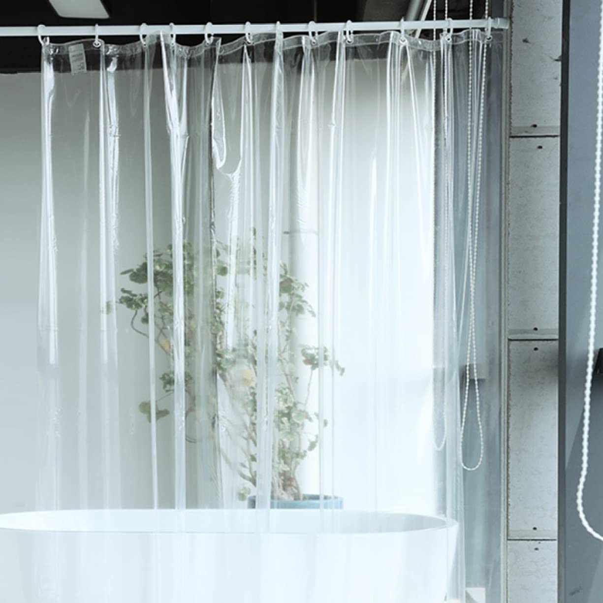 Amazon｜CFGZC 透明 シャワーカーテン 200*200cm 180*180cm 透明