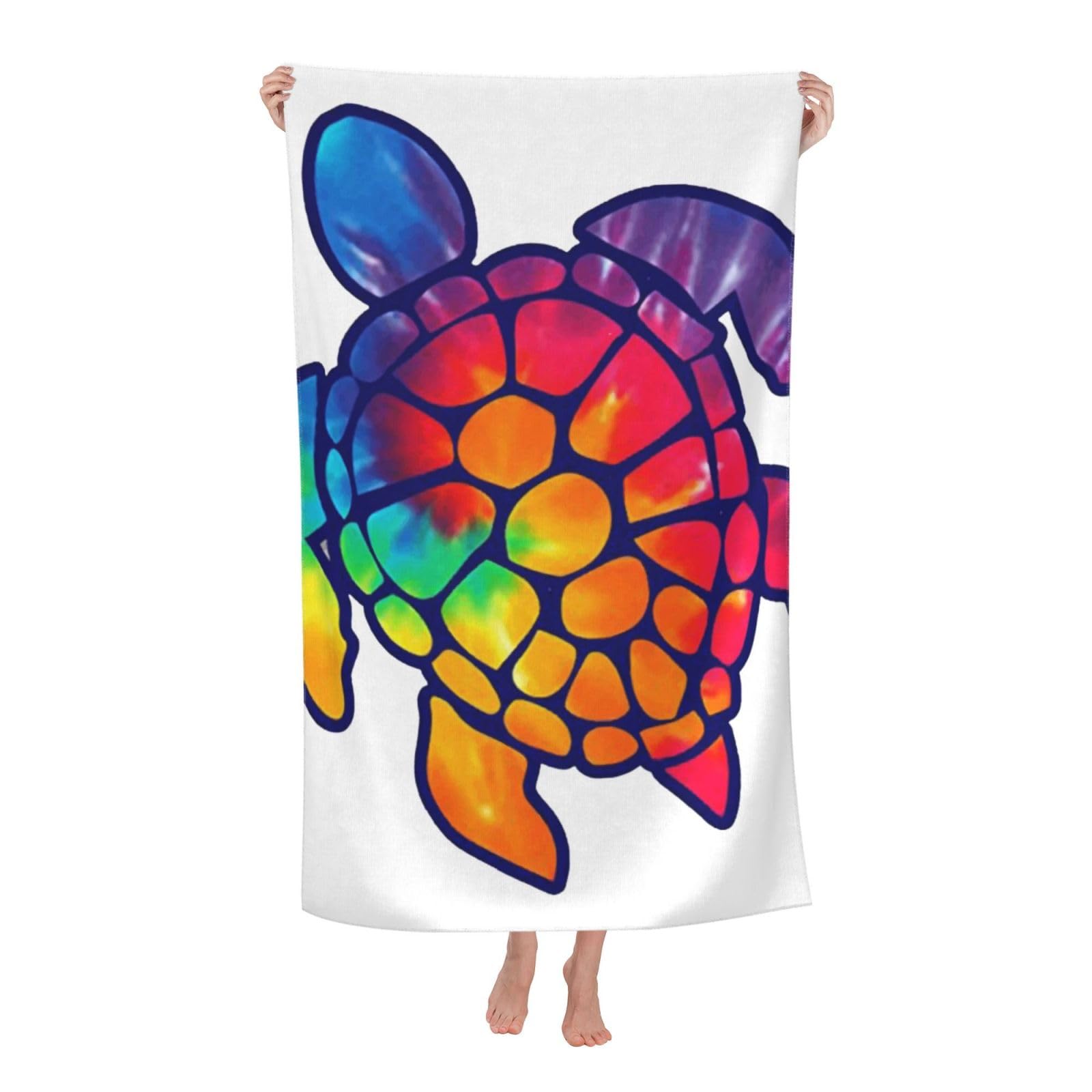 LSRCPD Beach Towel Tie Dye Cool Sea Microfiber Beach Towels Blanket Oversized Tropical Big Extra Large XL Pool Towels Quick Dry Sandproof for Women Girls Kids
