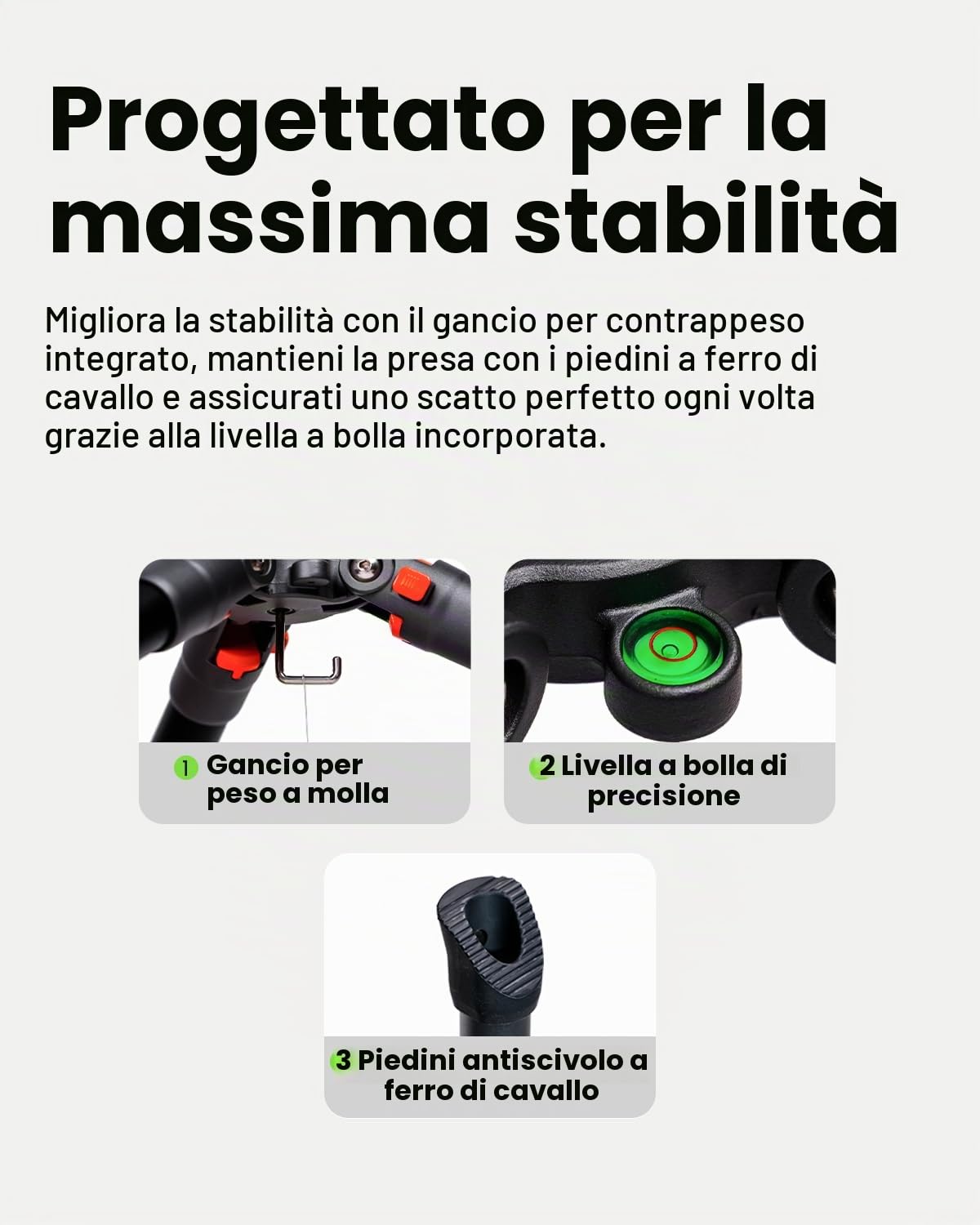 XbotGo NT4 PRO - Treppiede professionale in fibra di carbonio, 3,9 m, extra alto, con colonna centrale ammortizzata ad aria, piedini a ferro di cavallo per registrazione di giochi, perfettamente