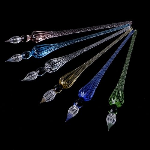 Miniatura 6 de Arich Bolígrafo de inmersión de cristal, vintage, hecho a mano, elegante, letrero de inmersión de cristal, bolígrafo de regalo para escritura,