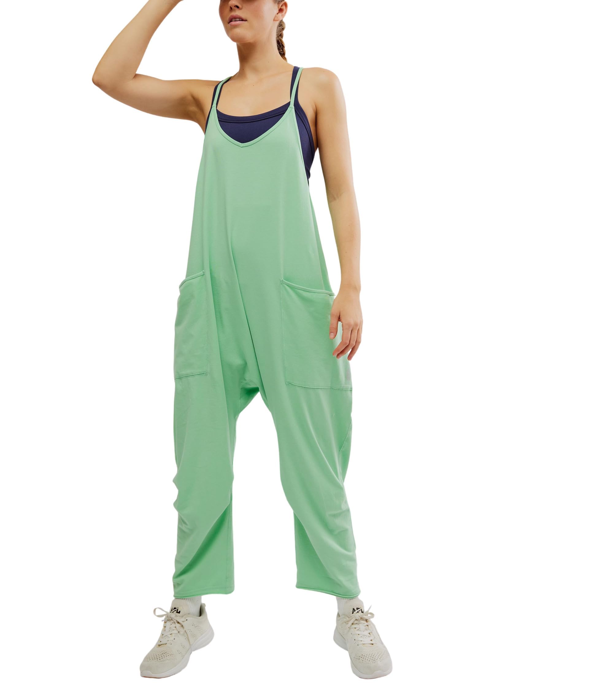 Free People Women's Hot Shot Onesie, Bright Jade Medium