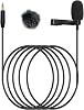 Lavalier Lapel Microphone Condenser Mic Condenser Wired Clip On Lav Mic (Straight 3.5mm TRS Plug for DJI and for Rode)